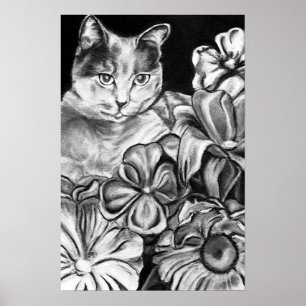 Garten-Katze Poster