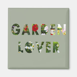Garten-Liebhaber-Blumentext Magnet