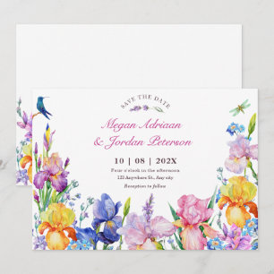 Garten-Lila-Blütenblüte Save The Date