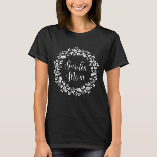 Garten-Mama Weißer Blumenkranz T-Shirt