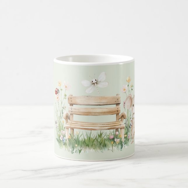 Garten Marienkäfer Libelle Maus Bank Kaffeetasse (Mittel)