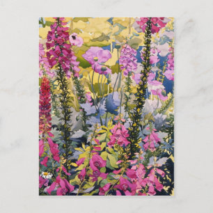 Garten mit Foxhandschuhen Postkarte