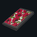 Garten mit rotem Mohn 2 Trifold Geldbörse<br><div class="desc">Vektormuster aus handgezeichnet Mohn.</div>