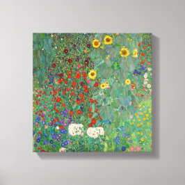Garten mit Sonnenblumen von Gustav Klimt Leinwanddruck