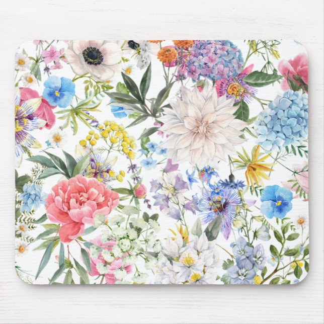 Garten mit wilden Blumen Mousepad (Vorne)