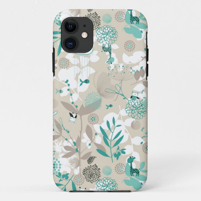 Garten-Muster Case-Mate iPhone Hülle (Rückseite)