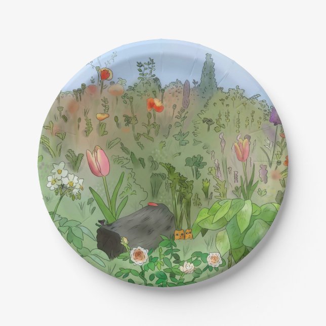 Garten  pappteller (Vorderseite)