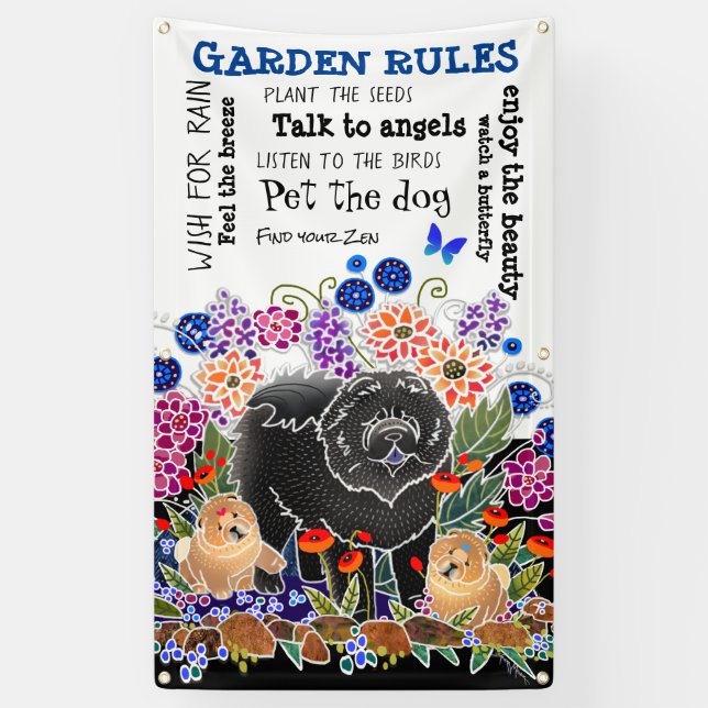 GARTEN PARTY mit Gartenbanner 3'x5' Banner (Vertikal)