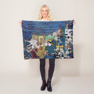 Garten Party mit Hund & Katze, Jessie Willcox Smit Fleecedecke