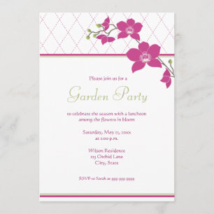 Garten-Party-Rosa-Orchideen-Einladungen Einladung