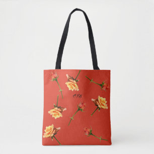 "Garten-Party-" Rosen ganz über Druck-Tasche Tasche