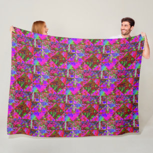 Garten-Quilt-Malerei mit Limettengrünen Hortensien Fleecedecke