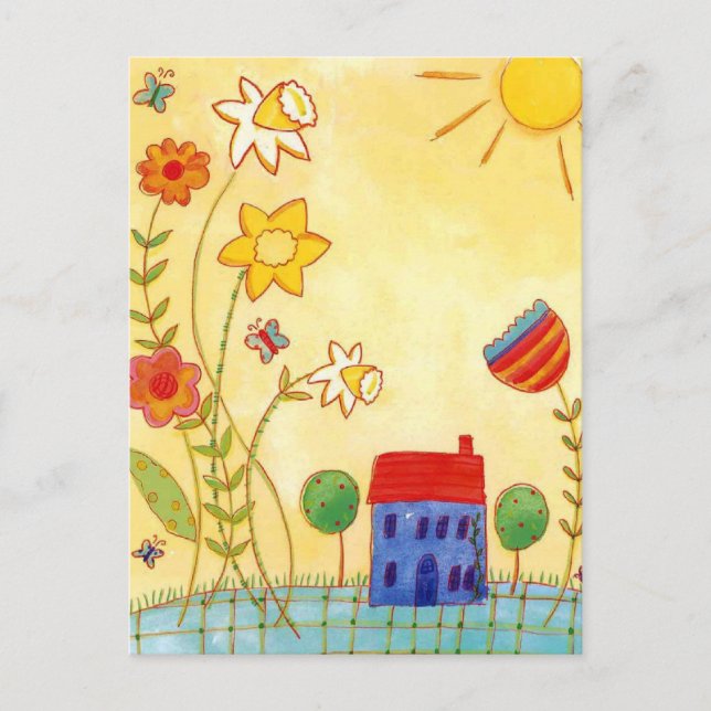 Garten reichlich postkarte (Vorderseite)