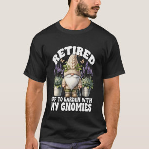 Garten-Ruhestands-Lavendel-Blumen-Gnom Für Rentner T-Shirt