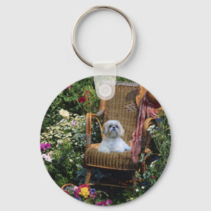 Garten-Schlüsselanhänger Shih Tzu Schlüsselanhänger
