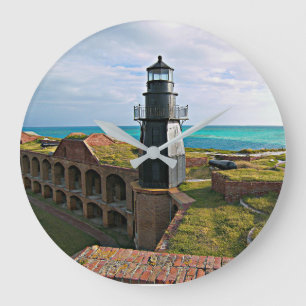 Garten-Schlüsselleuchtturm, trockenes Tortugas Große Wanduhr