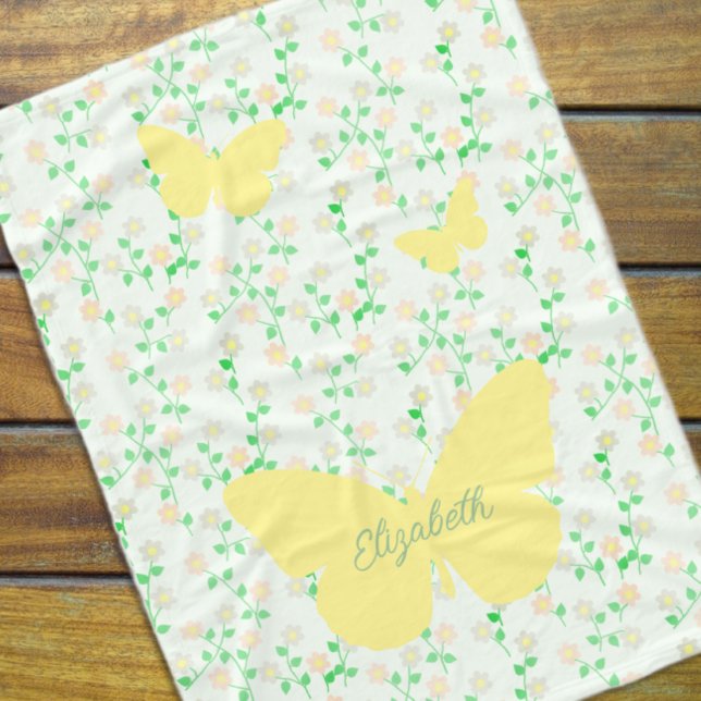 Garten Schmetterlinge Floral Fleecedecke (Von Creator hochgeladen)
