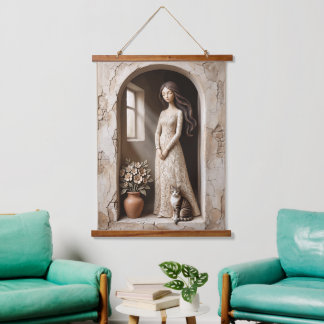 Garten-Schwellenkunst-Druck The Quiet Studio Wandteppich Mit Holzrahmen