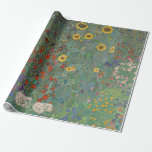 Garten Sonnenblumen von Gustav Klimt Malerei Geschenkpapier<br><div class="desc">Kaiserlicher österreichischer Maler Gustav Klimts Meisterwerk: Bauerngarten mit Sonnenblumen</div>