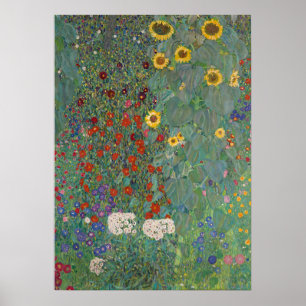 Garten Sonnenblumen von Gustav Klimt Malerei Poster