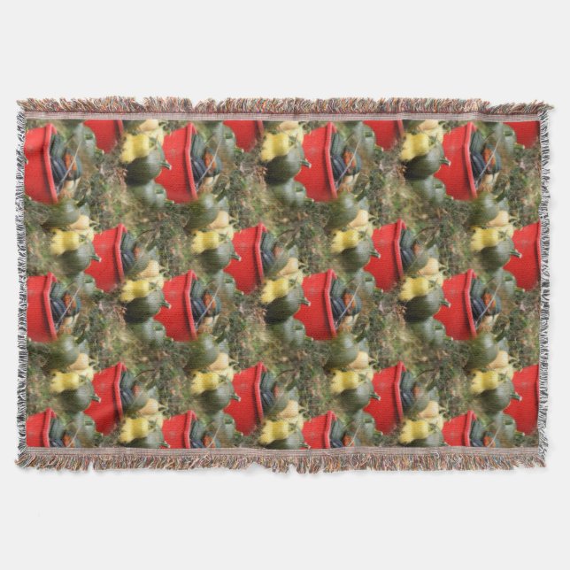 Garten Squash Ernte Natur Art Muster Decke (Vorderseite)