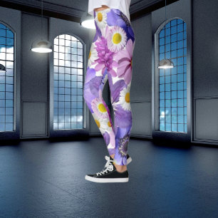 Garten, stilvolle Leggings lila Blume