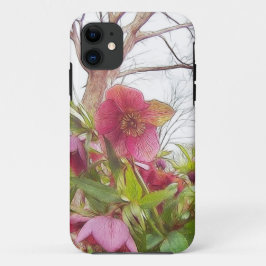 Garten-Szene - Hellebores und alte Eiche Case-Mate iPhone Hülle