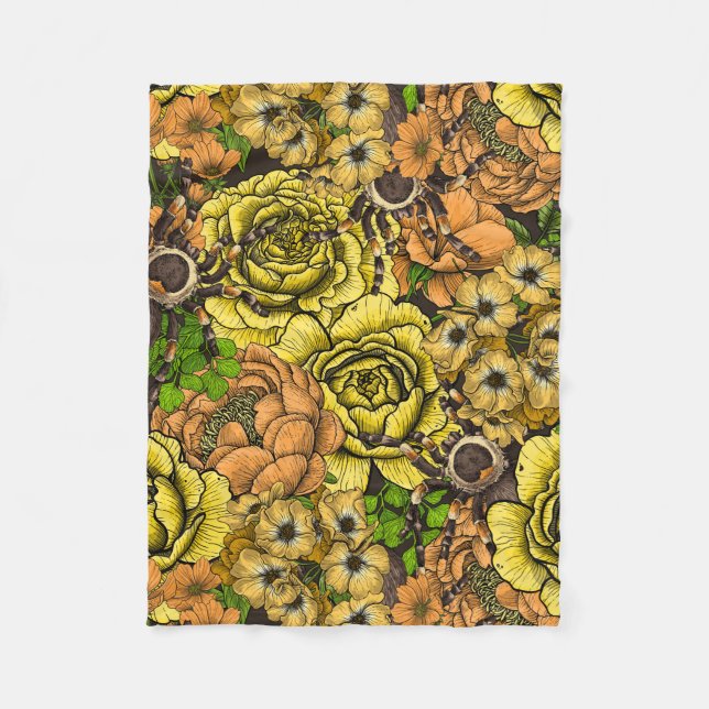 Garten Tarantula 1 Fleecedecke (Vorderseite)