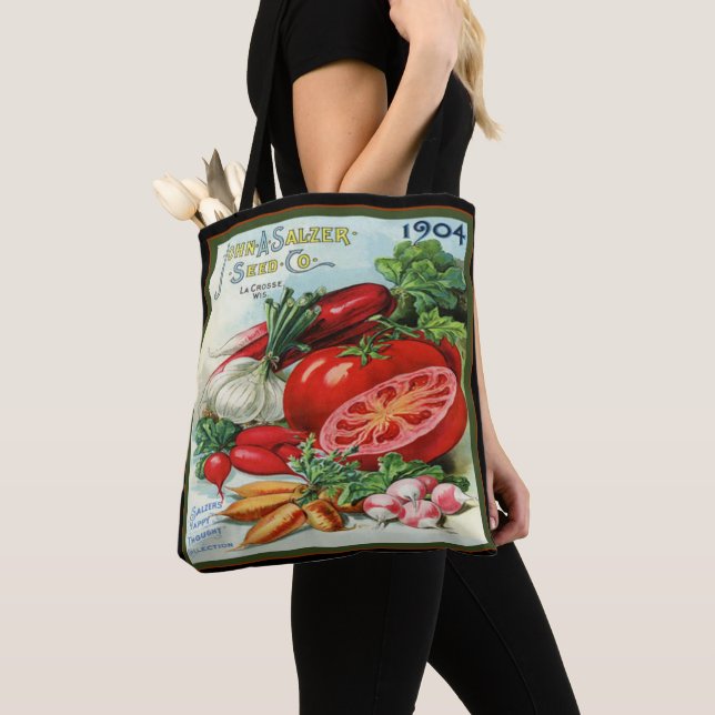 Garten-Tasche 1904 Salzer Samen-Co. Tasche (Von Nahem)