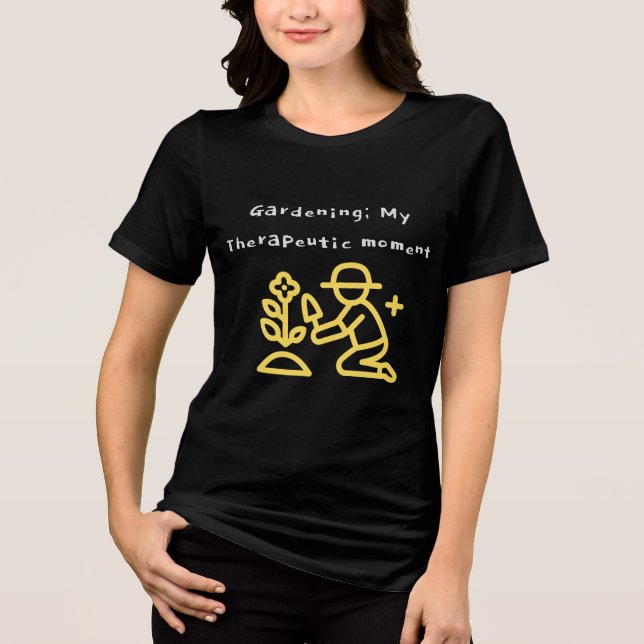 Garten-Therapie Tri-Blend Shirt (Vorderseite)