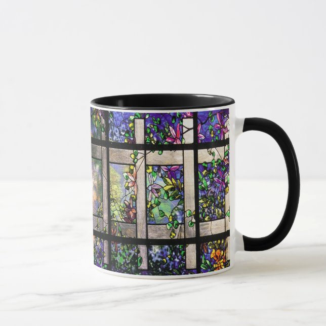 Garten Tiffany beflecktes Glas-Tasse Tasse (Rechts)