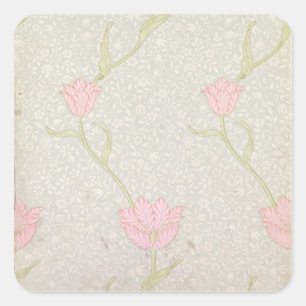 "Garten-Tulpe" Tapetenentwurf, 1885 Quadratischer Aufkleber