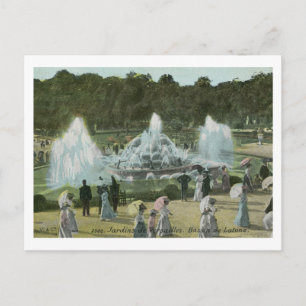 Gärten und Brunnen, Versailles Frankreich Vintag Postkarte