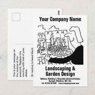 Garten- und Landschaftsdesign-Postkarte Postkarte