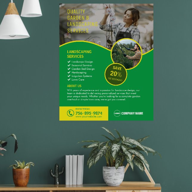 Garten- und Landschaftsdienste Poster (Wohnzimmer 1)