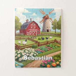 Garten und Windmühle mit Namen