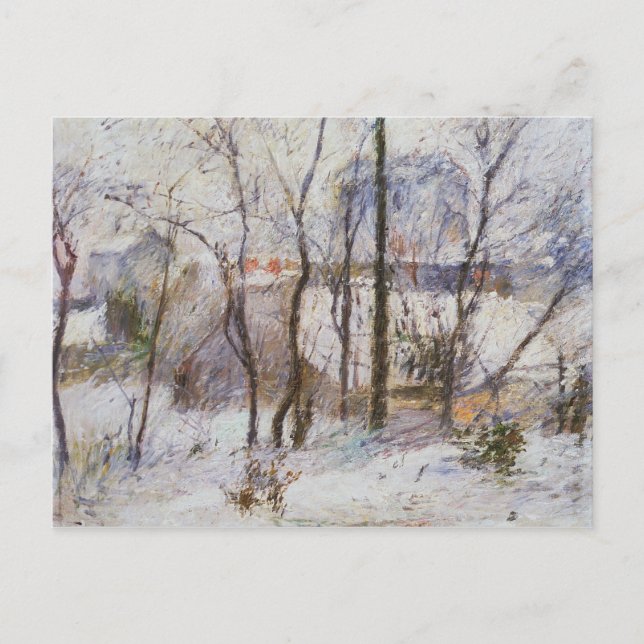 Garten unter Schnee, 1879 Postkarte (Vorderseite)