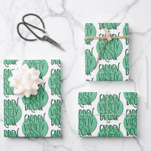 Garten-Variety-Betrunkene-Erholungs-Schlagwort Geschenkpapier Set