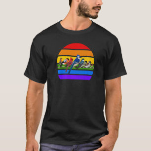 Garten Vögel Regenbogen Blauhäher Kardinal Vogelbe T-Shirt