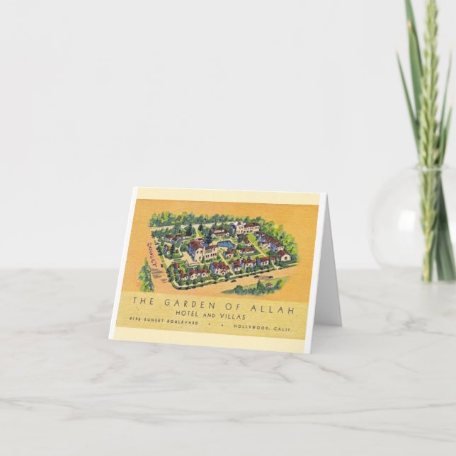 Garten von Allahs Hotelkarte (Farbe) Dankeskarte (Vorderseite)