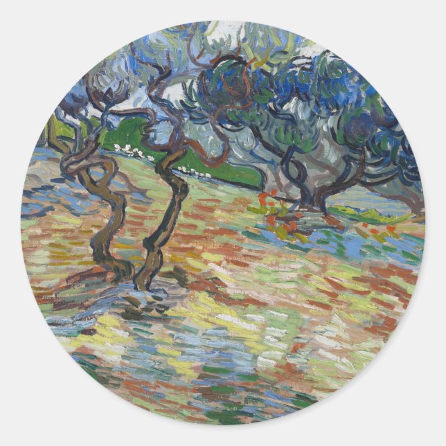 Garten von Gethsemane, Monte Olives von van Gogh Runder Aufkleber (Vorderseite)