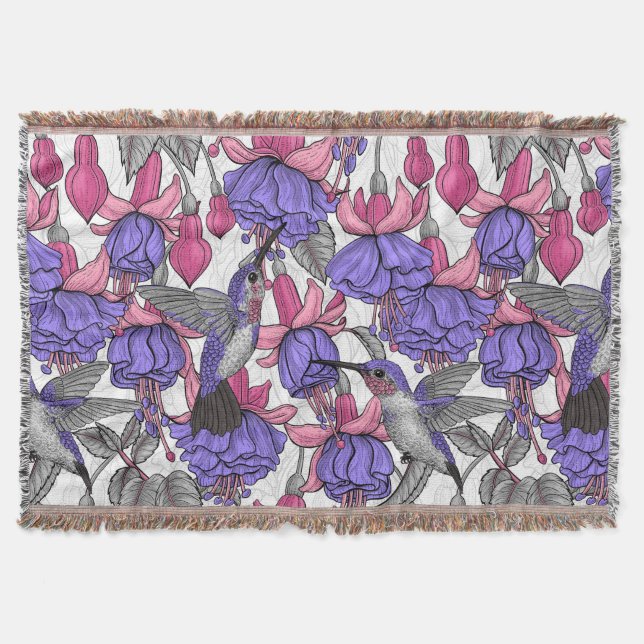 Garten von Hummingvogel, melrose und rosa Decke (Vorderseite)