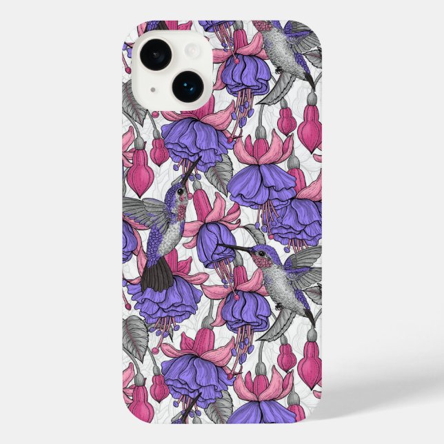 Garten von Hummingvogel, melrose und rosa iPhone 14 Plus Hülle (Rückseite)