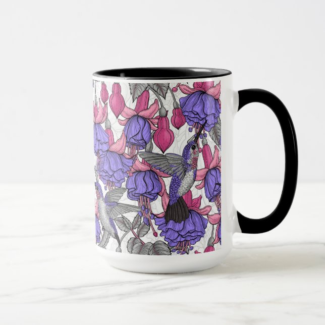 Garten von Hummingvogel, melrose und rosa Tasse (Rechts)