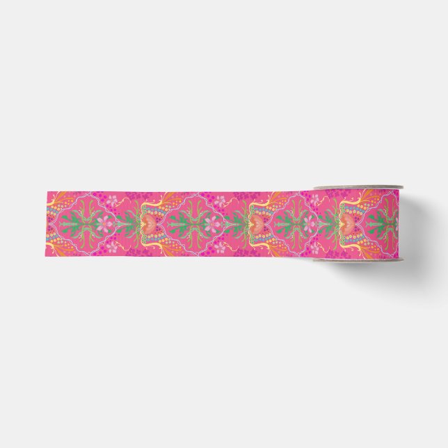 Garten von Lillith - Frühling - Rosa Ripsband (Vorderseite)
