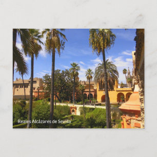 Garten von Reales Alcázares de Sevilla Postkarte