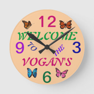 GARTEN-WALL-CLOCK PERSONALISIERT RUNDE WANDUHR