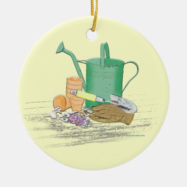 Garten-Werkzeug-Garten-Kunst Keramik Ornament (Vorne)