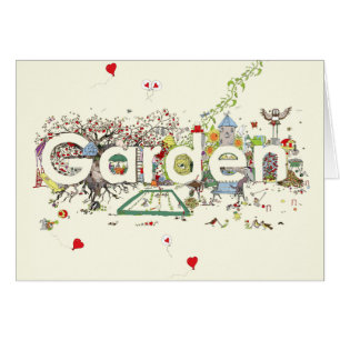 Garten Wortkunst Süße Lustige Gartentypografie