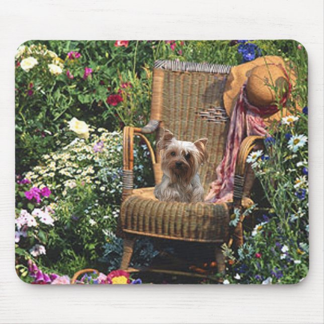Garten Yorkshires Terrier Mousepad (Vorne)